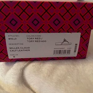 Tory Burch Miller Cloud Calf Leather Sandals - Tory Red